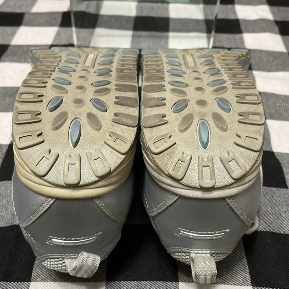 SKECHERS Shape Ups Walking Toning Sneaker Shoes 11803 Blue/White/Silver Size 9.5